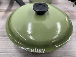 Vintage Green Club 8 Piece Cookware Set With Rudolph Stanish Omelet Pan