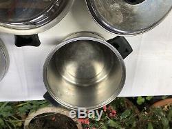 Vintage Lifetime 14 Piece Set of 18-8 Stainless Steel Cookware West Bend Company