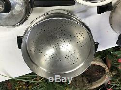 Vintage Lifetime 14 Piece Set of 18-8 Stainless Steel Cookware West Bend Company
