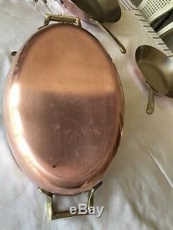 Vintage Paul Revere Ware Copper -5 pieces set 3 Skillets & 1 Saucepan -1970 S