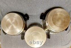 Vintage Rena-ware Cookware Set 7 Piece Set Stainless Steel 5 Pans, 2 Lids Dome