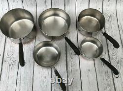 Vintage Revere Ware 18 Piece Set Pots & Pans with Lids Made in USA
