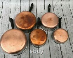 Vintage Revere Ware 18 Piece Set Pots & Pans with Lids Made in USA