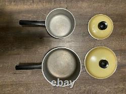 Vintage Yellow Harvest Gold Club Cookware Cast Aluminum 8 Piece Set Pot Pan Lid