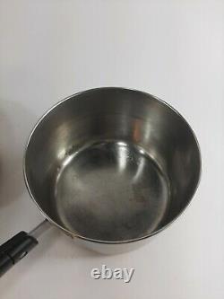 Vtg 10 Piece Lot Set Revere Ware Copper Bottom Cookware Pots Pans with Lids