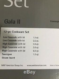 WMF Gala II Stainless Steel 12-Piece Cookware Set- New But In Open Box