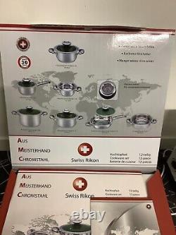 Worldwide Cooking Swiss 12 Piece Cookware Set. Built in Thermostats