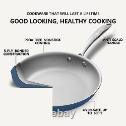 Zivicook Healthy Coating Made Daikin 10 Piece Cookware Pots and Pans Set