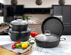 Zumrut Collection 7-Piece Non-Stick Granite Cookware Set