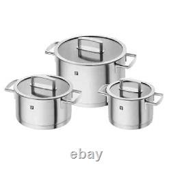 Zwilling 3 Piece Vitality Cookware Set Silver