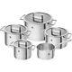 Zwilling Vitality Luxury 5 Pc Cookware Set Pot Pan Set Stainless Steel Induction