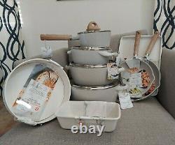 15 Piece Masterclass Speckled Beige Premium Cookware/bakeware Set