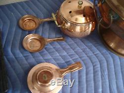 7 Piece Antique Vintage Copper Cookware Set-suisse-savoir Vivre