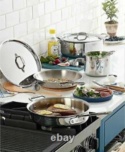 All-clad 7 Pieces Stainless Steel 18/10 7-pc. Cookware Set Flambant Neuf