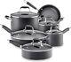 Anolon Advanced Cookware Hard Anodized Antistick 11 Pieces Set Pewter Grey