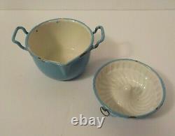 Antique Child’s Blue Enamelware / Graniteware 6-piece Cookware Set