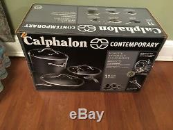 Calphalon Batterie De Cuisine Contemporaine Antiadhésive Casseroles Poêles Pan Calphalon 11 Pièces