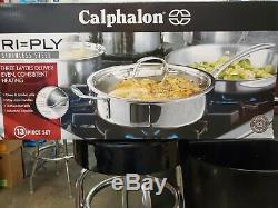 Calphalon Tri-ply En Acier Inoxydable 13 Pièces Batterie De Cuisine