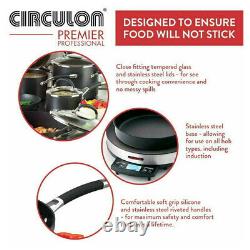 Circulon Premier Professional Hard Anodized Non Stick Cookware Set Noir 13 Pièce