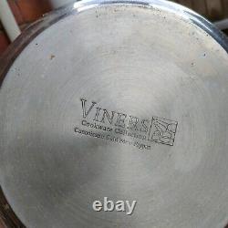 Collection de casseroles vintage Viners Connoisseur Gold en 7 pièces avec couvercles