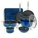 Curtis Stone 14-pièces Stacking Cookware Set-classic Blue