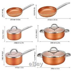 Cusibox Batterie De Cuisine Pan & Pot Set 10 Piece, Stock Pot, Sauteuse, Casserole, G