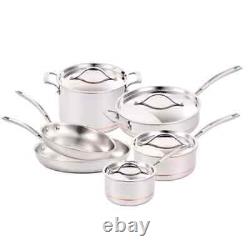 Ensemble D'articles De Cuisine En Acier Inoxydable De 10 Pièces Lave-vaisselle Safe Saucepan Friing Pan Pots