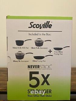 Ensemble de Casseroles Scoville Neverstick 4 Plus 1 Pièce