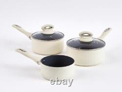 Ensemble de batterie de cuisine Cermalon Cream de 5 pièces