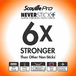Ensemble de batterie de cuisine Scoville Pro 4 pièces + poêle à frire gratuite Neverstick+ 6X plus résistante.