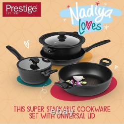 Ensemble de batterie de cuisine emboîtable Prestige Nadiya, 4 pièces Nouveau
