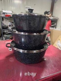 Ensemble de casseroles à revêtement antiadhésif en céramique adapté à l'induction 36/40/44cm
