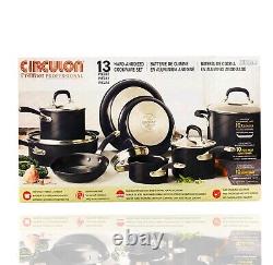 Ensemble de casseroles en aluminium anodisé dur Circulon Premier Professional 13 pièces, couleur noire