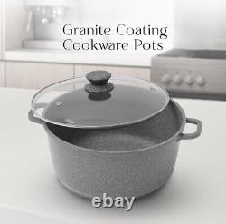 Ensemble de casseroles et marmites Royalford en aluminium moulé sous pression de 5 pièces de couleur grise
