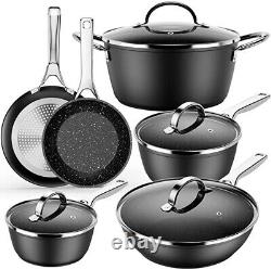 Fadware Pots And Pans Sets, Non Stick Cookware Set 10 Pièces Pour Tous Les Cooktops, In