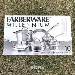 Farberware Millennium 10 Pièces En Acier Inoxydable Kit De Cuisine Nouveau