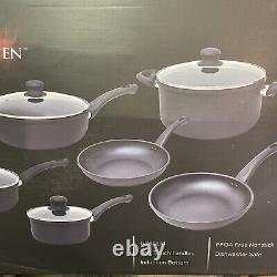 Hell's Kitchen 10 Pièce Ultimate Cookware Set Black Sealed Box Great Gift