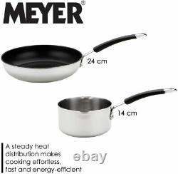 Meyer Induction 5 Piece En Acier Inoxydable Kit Lave-vaisselle Coffre-fort