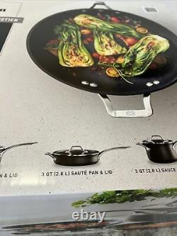 New Calphalon Signature Hard Anodized Cookware Set - 10 Pots De Pièces Pans Lids