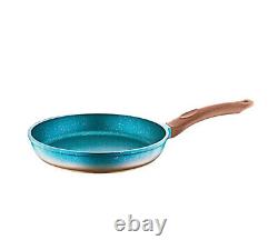 O.m. S Granite Turquoise Cookware Set Glass LID Casserole Pan Pot 7 Pièce 3049