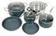 Orgreenic Diamond Granite 10 Piece All In One Cookware Set With Anti-stick Fry &