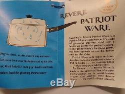 Rare Revere Ware Patriot 11 Piece Set De Cuisine Non Utilisée Avec Des Autocollants