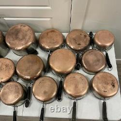 Revere Ware Copper Bottom 25 Pieces Set Vintage Pots & Pans Articles De Cuisine Revereware