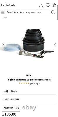 Tefal Ingénio Expertise 11-piece Cookware Set Noir Prix De Vente Conseillé 185 £