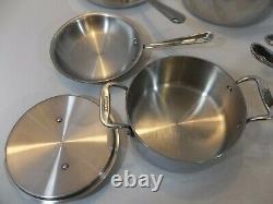 Tous Clad D3 Stainless 3-ply Bonded Cookware 10 Piece Set Great Pre-owned Cond