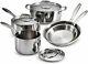 Tramontina Gourmet 8 Pièces Tri-ply Clad Stainless Steel Cookware Set Nouveau