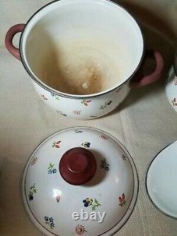 Villeroy & Boch 6 Piece Porcelain Cookware Set Petite Fleur Made W. Allemagne
