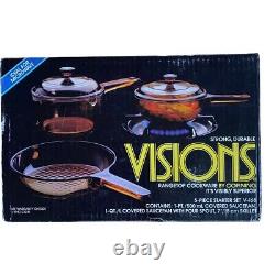 Visions Rangetop Cookware Par Corning 5 Pièces Starter Set V-168 Nib