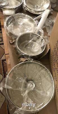 Wolfgang Puck Bistro Collection 21 Pièce 18/10 Stainless Steel Cook Ware Set Nouveau